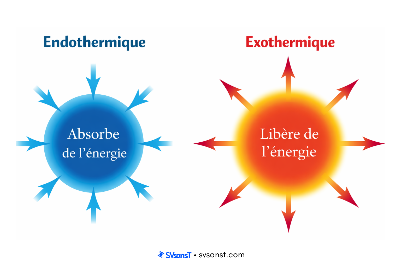 Illustration d’une réaction exothermique
