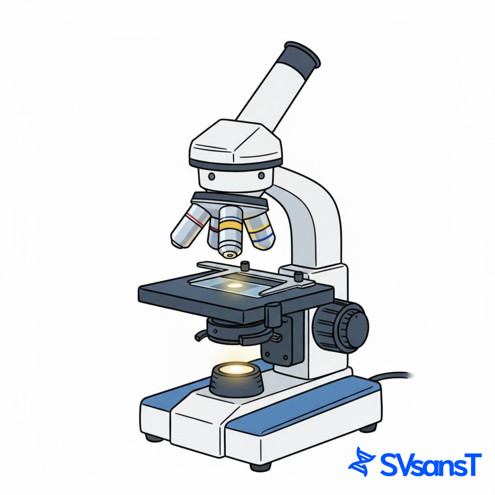 Photo d’un microscope optique monoculaire